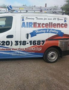 Air Excellence Heating & Cooling van closeup image