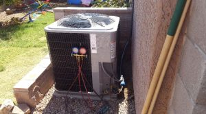 air conditioning unit in yard image