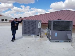 Commercial Heating and Cooling Services HVAC tech image
