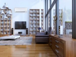 ductless mini split in living room image